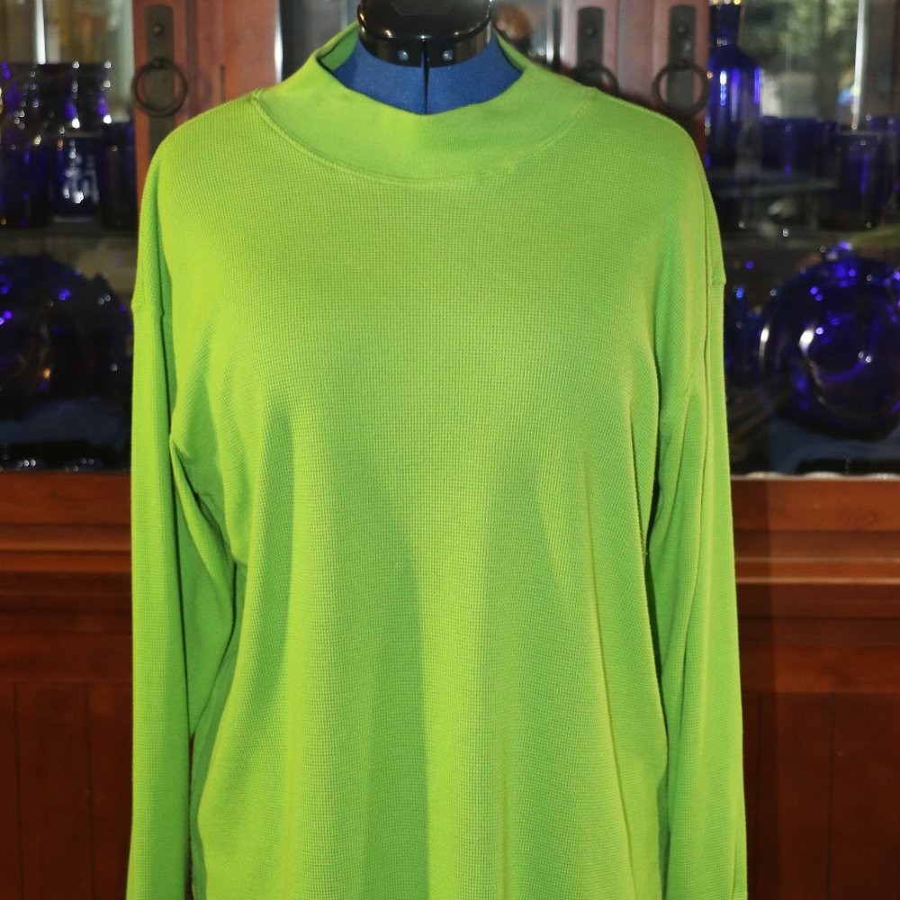 Women's Cervelle Green Thermal LS Top- 1X